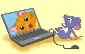 二年级看图写话电脑里的猫和小老鼠作文