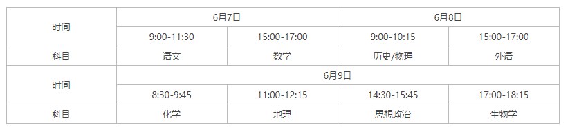 2023广东高考时间是几月几号